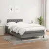 Image de Sommier À Lattes De Lit Avec Matelas Gris Foncé 120x200cm Tissu Vidaxl