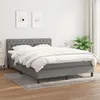 Image de Sommier À Lattes De Lit Avec Matelas Gris Foncé 140x200cm Tissu Vidaxl