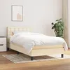 Image de Sommier À Lattes De Lit Et Matelas Crème 90x190 Cm Tissu Vidaxl