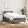 Image de Sommier À Lattes De Lit Avec Matelas Gris Foncé 90x200 Cm Tissu Vidaxl