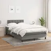 Image de Sommier À Lattes De Lit Avec Matelas Gris Foncé 120x200cm Tissu Vidaxl