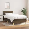 Image de Sommier À Lattes De Lit Avec Matelas Marron Foncé 100x200 Cm Vidaxl
