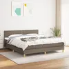 Image de Sommier À Lattes De Lit Avec Matelas Taupe 180x200 Cm Tissu Vidaxl