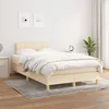 Image de Sommier À Lattes De Lit Avec Matelas Crème 120x200 Cm Tissu Vidaxl