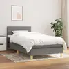 Image de Sommier À Lattes De Lit Et Matelas Gris Foncé 90x190 Cm Tissu Vidaxl