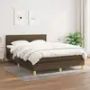 Image de Sommier À Lattes De Lit Avec Matelas Marron Foncé 140x200 Cm Vidaxl