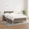 Image de Sommier À Lattes De Lit Avec Matelas Taupe 120x200 Cm Tissu Vidaxl