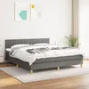 Image de Sommier À Lattes De Lit Avec Matelas Gris Foncé 180x200cm Tissu Vidaxl