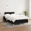 Image de Sommier À Lattes De Lit Avec Matelas Noir 120x200 Cm Tissu Vidaxl