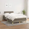 Image de Sommier À Lattes De Lit Avec Matelas Taupe 120x200 Cm Tissu Vidaxl