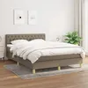 Image de Sommier À Lattes De Lit Avec Matelas Taupe 140x200 Cm Tissu Vidaxl