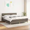 Image de Sommier À Lattes De Lit Avec Matelas Taupe 180x200 Cm Tissu Vidaxl