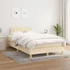 Image de Sommier À Lattes De Lit Avec Matelas Crème 120x200 Cm Tissu Vidaxl