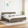 Image de Sommier À Lattes De Lit Avec Matelas Taupe 160x200 Cm Tissu Vidaxl