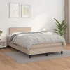 Image de 3140998 vidaXL Lit à sommier tapissier avec matelas Cappuccino 120x200 cm