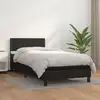Image de Sommier À Lattes De Lit Avec Matelas Noir 90x200 Cm Similicuir Vidaxl