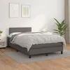 Image de Sommier À Lattes De Lit Avec Matelas Gris 120x200 Cm Similicuir Vidaxl