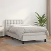 Image de Sommier À Lattes De Lit Avec Matelas Blanc 90x190 Cm Similicuir Vidaxl