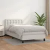 Image de Sommier À Lattes De Lit Avec Matelas Blanc 90x200 Cm Similicuir Vidaxl