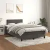 Image de Sommier À Lattes De Lit Et Matelas Gris Foncé 120x200cm Velours Vidaxl