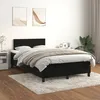 Image de Sommier À Lattes De Lit Avec Matelas Noir 120x200 Cm Velours Vidaxl