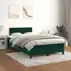 Image de Sommier À Lattes De Lit Et Matelas Vert Foncé 120x200cm Velours Vidaxl