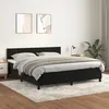 Image de Sommier À Lattes De Lit Et Matelas Noir 160x200 Cm Velours Vidaxl