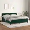 Image de Sommier À Lattes De Lit Et Matelas Vert Foncé 180x200cm Velours Vidaxl