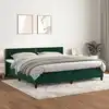 Image de Sommier À Lattes De Lit Et Matelas Vert Foncé 200x200cm Velours Vidaxl
