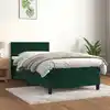 Image de Sommier À Lattes De Lit Avec Matelas Vert Foncé 90x200 Cm Vidaxl