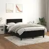 Image de Sommier À Lattes De Lit Avec Matelas Noir 120x200 Cm Velours Vidaxl