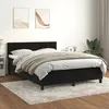 Image de Sommier    Lattes De Lit Avec Matelas Noir 140x190 Cm Velours Vidaxl