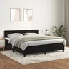 Image de Sommier À Lattes De Lit Avec Matelas Noir 180x200 Cm Velours Vidaxl