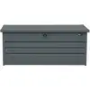 Image de Axi Miles Coffre De Jardin En Métal - 600l, Anthracite 165 X 70 X 62 Cm - Coffre De Rangement Extérieur Avec Fond Et
