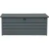 Image de Axi miles coffre de jardin en métal - 600l, anthracite 165 x 70 x 62 cm - coffre de rangement extérieur avec fond et serrure - meuble exterieur rangement outils de jardinage, coussins