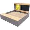 Image de Axi Kitty Bac À Sable En Bois Avec Banc, Espace De Rangement, Jeux Du Morpion Bac À Sable En Anthracite Et Marron Avec