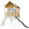 Image de Axi Laura Maison Enfant Avec Toboggan Gris Aire De Jeux Pour L'extérieur En Marron & Blanche Maisonnette / Cabane