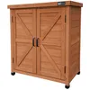 Image de AXI Felix Armoire de jardin en bois marron Armoire Exterieur Armoire à outils pour le jardin avec étagère/ Meuble Exterieur