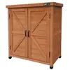 Image de Axi felix armoire de jardin en bois marron - 80 x 45 x 93 cm armoire exterieur, armoire à outils pour le jardin avec étagèremeuble exterieur rangement pour le jardin