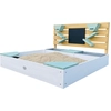 Image de Axi Cato Bac À Sable En Bois, Bac À Sable Avec Bassin D'eau Et Mur De Jeu - Vert/blanc Bac À Sable Équipé De Jouets De