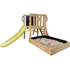 Image de Axi Leah Aire De Jeux Mini En Bois Avec Toboggan Vert / Extérieur, Bac À Sable, Cuisine De Jeu Et Tableau Noir
