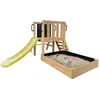 Image de AXI Leah Aire de Jeux Mini en Bois avec Toboggan Vert / Aire de jeux extérieur bac à sable cuisine de jeu et tableau noir Jeux