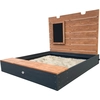 Image de Axi Mandy Xl Bac À Sable En Bois Avec Banc - 130 X 120 X 98 Cm, Espace De Rangement, Couvercle Et Tableau Noir Bac À