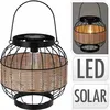 Image de Lanterne solaire - PROGARDEN - KO-C46999560 - Métal et rotin - 24x24 cm - LED blanc chaud