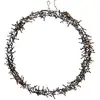 Image de Ecd germany couronne lumineuse led ø48cm, 400 leds, blanc chaud, 8 modes d'éclairage, ip44 intérieurextérieur, anneau décoratif suspendue métallique de porte fenêtre guirlande illumination