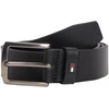Image de Tommy Hilfiger - Ceinture En Cuir De Vache Noire Pourvue D'une Boucle Rectangulaire - Noir 100