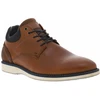 Image de Bullboxer - Derbies Bullboxer(h) En Cuir Marron à Talon Plat Et à Lacets Ronds Bleu Marine - Cognac 41