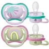 Image de Sucettes-Avent 2 Sucettes Ultra Air 0-6M (Modèle : Soleil et Arc-en-Ciel Bleu)