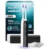Image de Brosse à dents électrique sonique double manche - PHILIPS - HX7419/01 - Série 6500 - blanc et noir - Bluetooth
