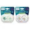 Image de Lot De 4 Sucettes Ultra Air - Philips Avent - Scf087/22 - Jour Et Nuit - Sans Bpa - Jaune / Orange